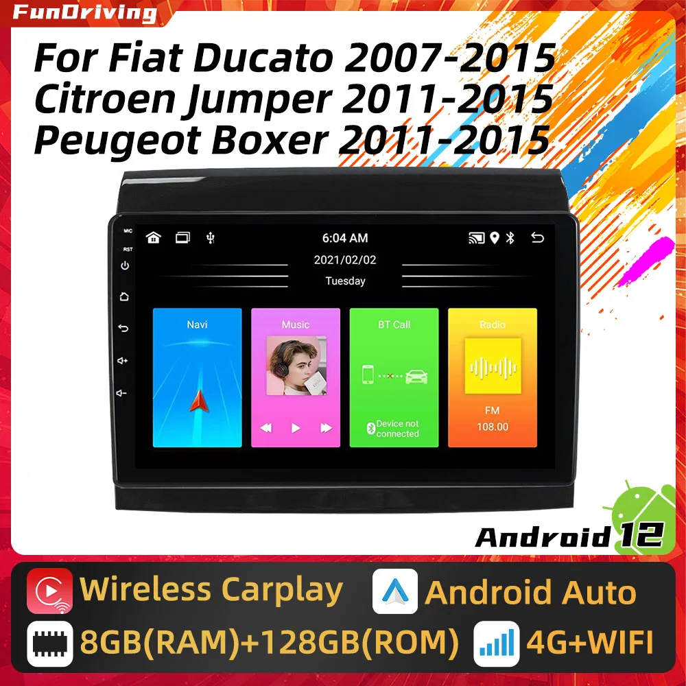 

Car Radio 2 Din Android for Fiat Ducato 2007 - 2015 Citroen Jumper Peugeot Boxer 2011 - 2015 Multimedia Stereo Carplay Autoradio