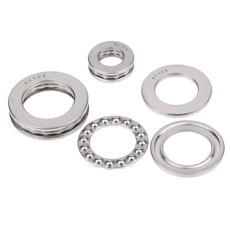 2Pcs Steel Plane Thrust Bearing 51100 51101 51102 51103 51104 51105 51106 51107 51108 51109 51110 Axial Ball Bearings