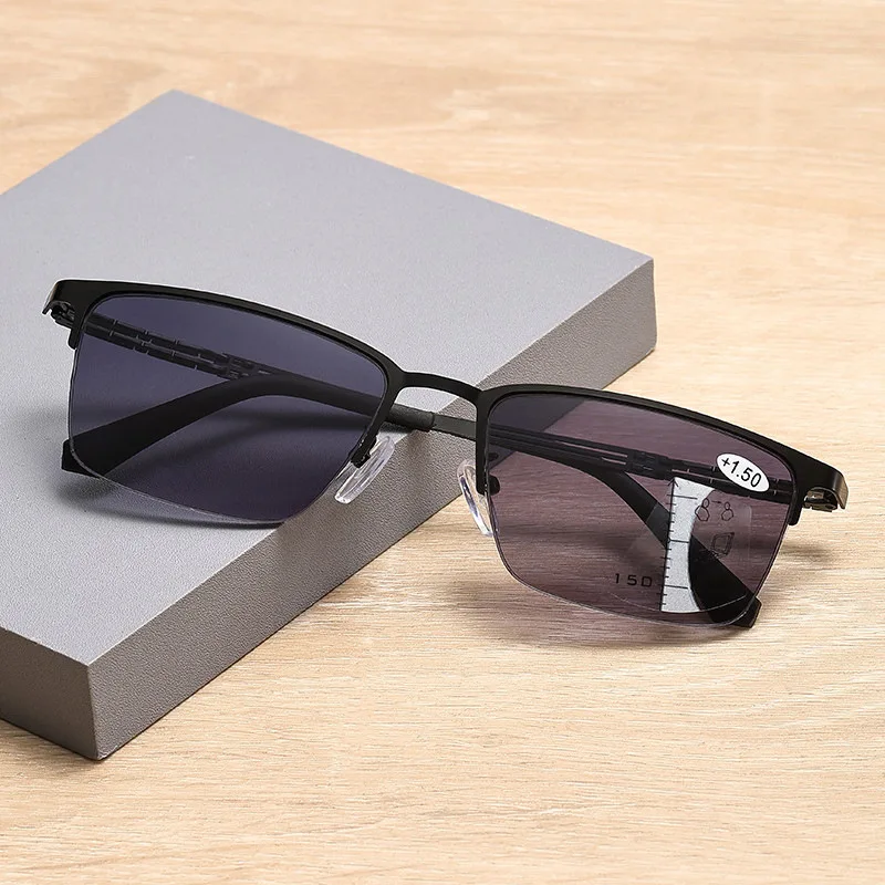 Progressive multifokale Herren-Lesebrille mit automatischem Zoom und doppeltem Verwendungszweck für beide in der Nähe und kann Sonnenbrillen + Lesebrillen herstellen – Detail 4