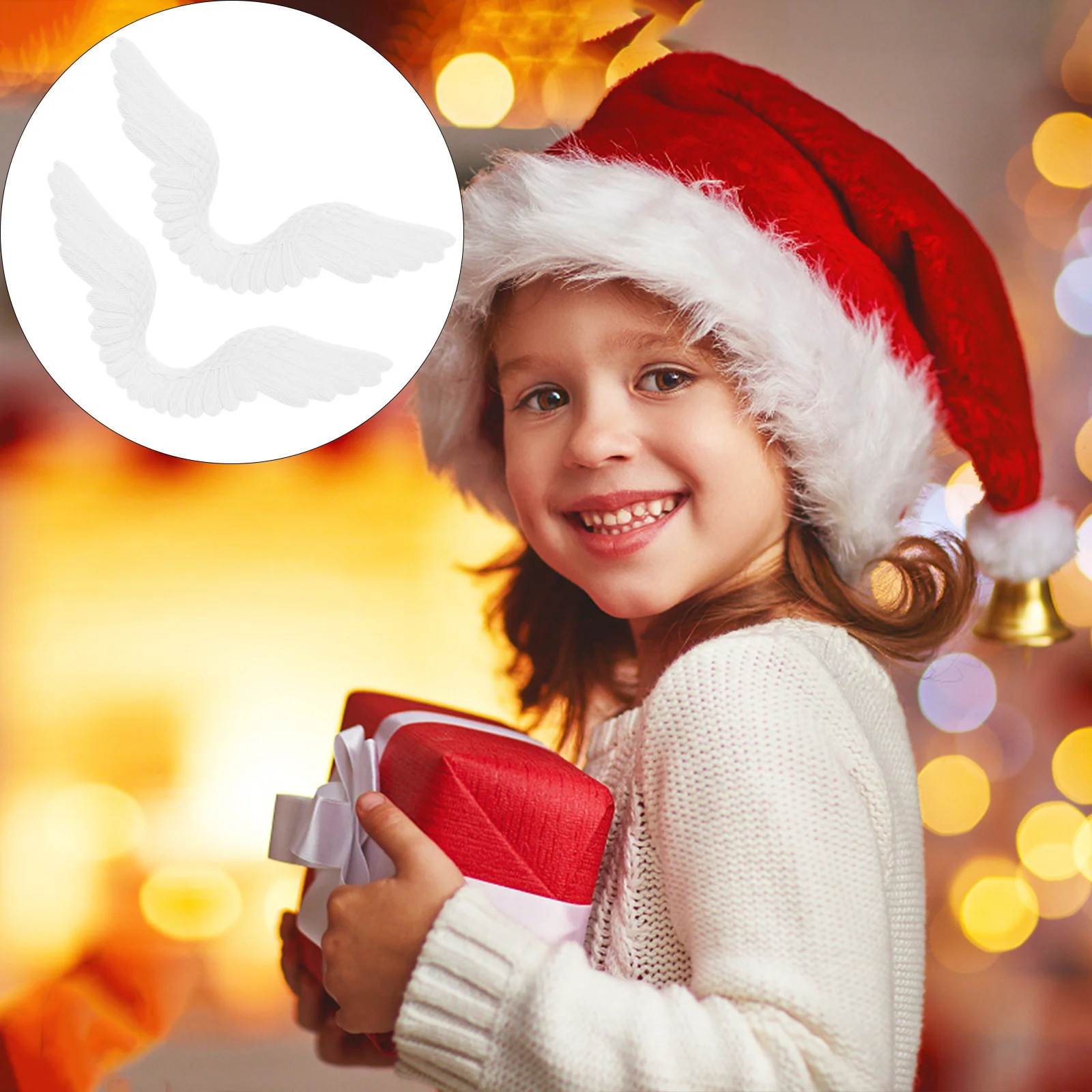 

6Pcs Christmas Angel Wings Plastic DIY Craft Props for Making Gifts Friends Relatives Colleagues Family DIY Angel Wings