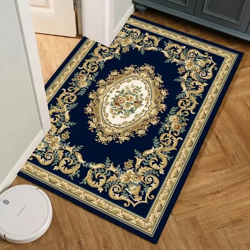 European Style Light Luxury Carpet Living Room Sofa Bedroom Bedside Study Entrance Mat Non-slip Home Decor Fashion Rug