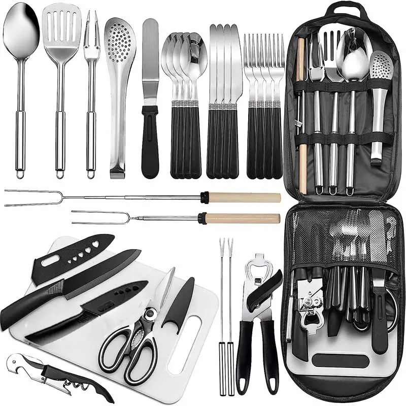 acier-inoxydable-camping-en-plein-air-cuisine-grill-vaisselle-ensemble-d'ustensiles-de-cuisine-27-pieces-kit-d'ustensiles-de-cuisine-organisateur-d'ustensiles-voyage