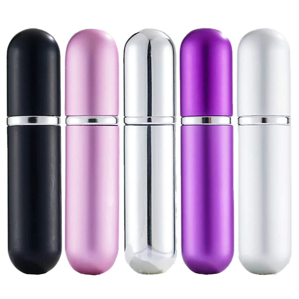 5 ml Tragbare Mini Parfüm Glas Flasche Reise Aluminium Spray Zerstäuber Leere Metall Parfüm Zerstäuber Sprayer – Detail 1