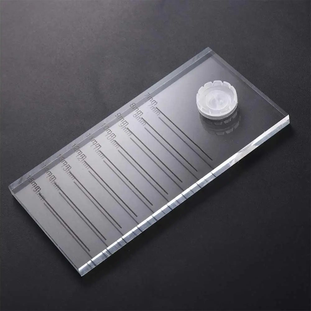 Glue Cap Eyelash Extension Shelf Eyelash Mark Pad Fake Eyelash Tray Lashes Glue Pallet Clear Eyelash Plate False Lash Tile