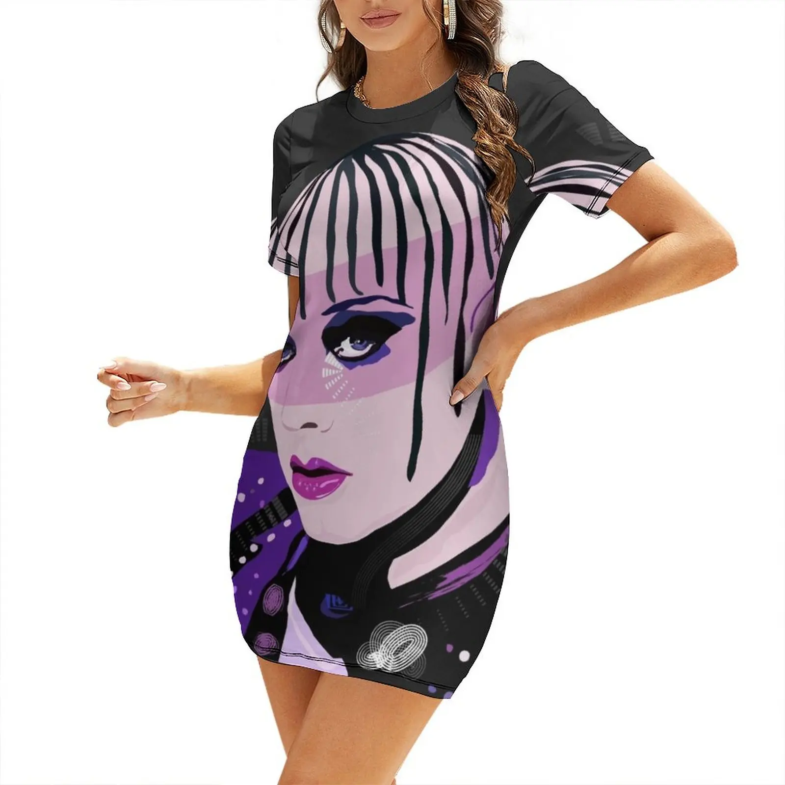 

LEIGH BOWERY Short-Sleeved Dress summer dress womens 2025 Women's summer skirt dresses summer Women's suit Dress