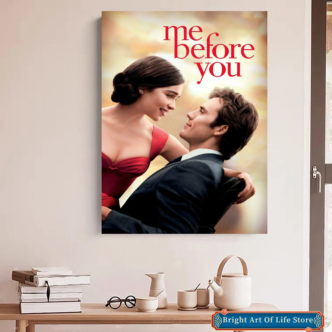 Me Before You ملصق الفيلم ستار الممثل غطاء فني قماش طباعة اللوحة الزخرفية (بدون إطار)