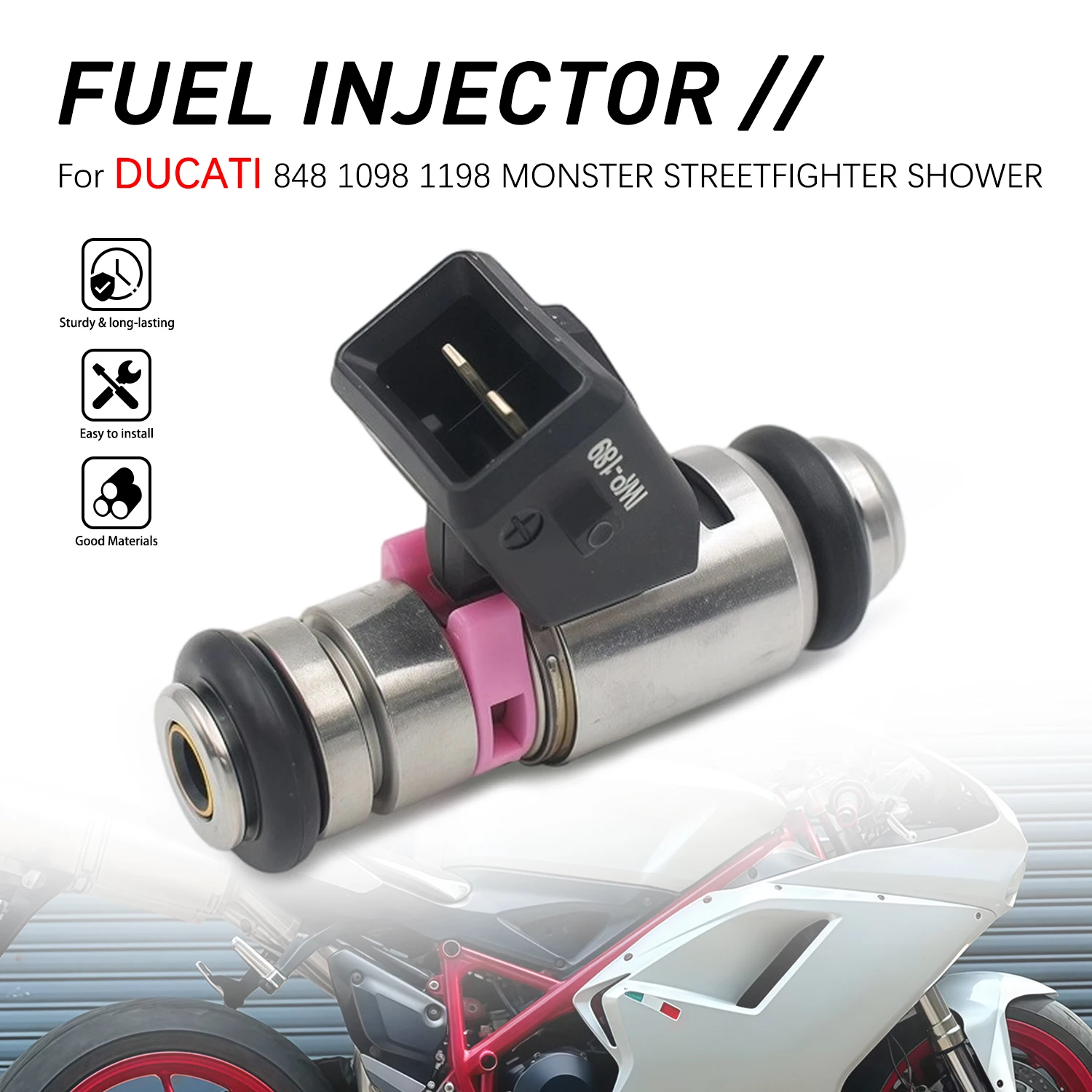 

Fuel Injector For DUCATI 848 1098 1198 Throttle body MONSTER STREETFIGHTER SHOWER IWP189 28040161A Motorcycle accessories