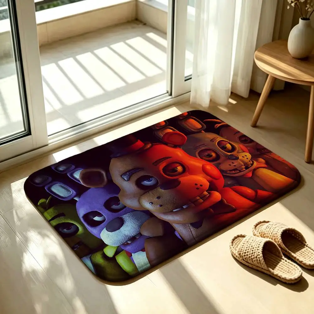 Game FNAF Floor Mat Soft Non Slip for Entry Door Bathroom Indoor Home Decorative Carpet