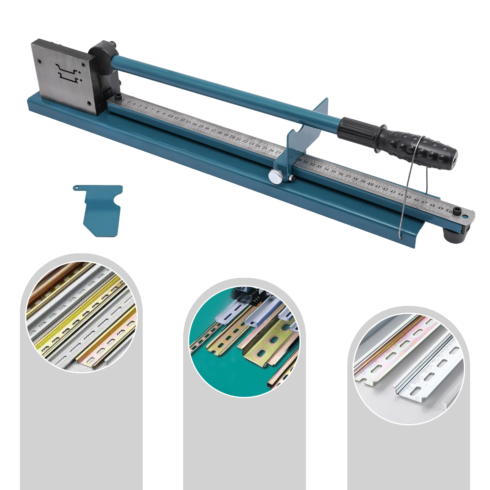 DC-35 دليل آلة قطع السكك الحديدية دليل قاطع السكك الحديدية مع مسطرة قياس 35-40 سنتيمتر عرض القطع لقطع قضبان توجيه الألومنيوم #5