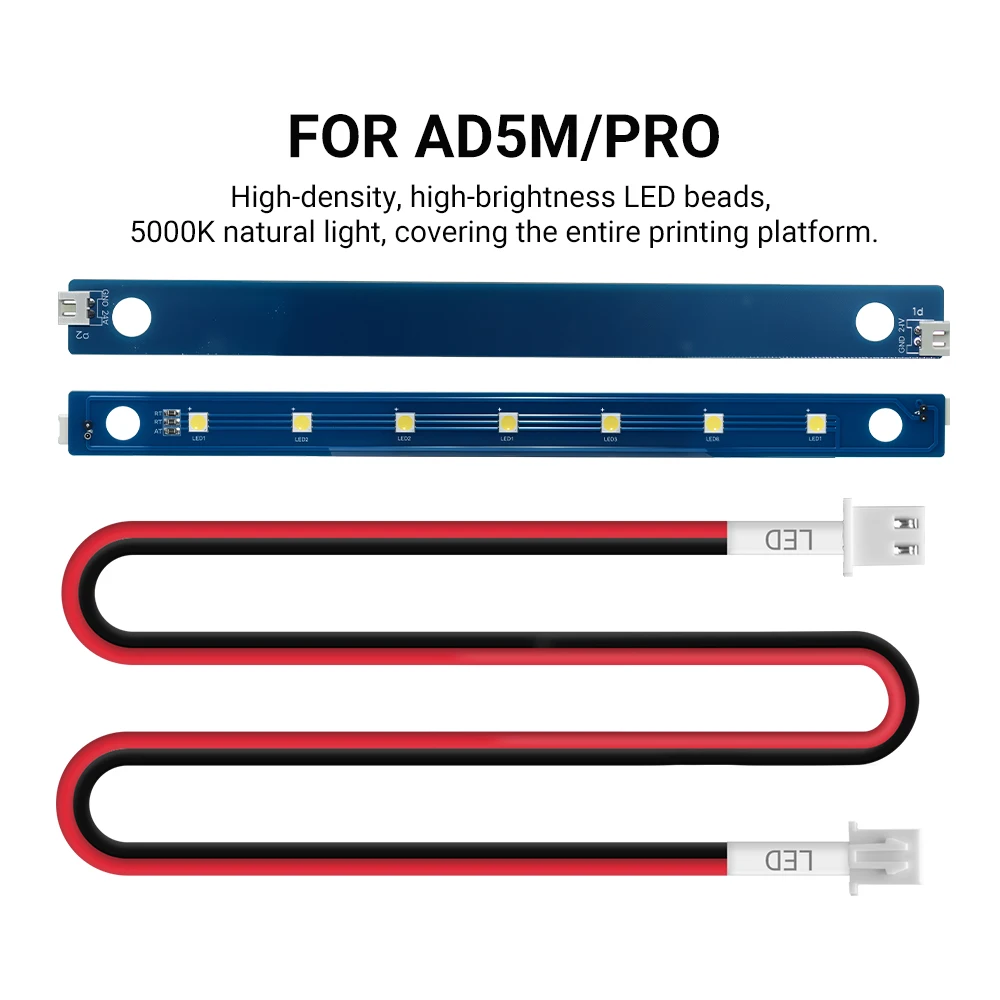 For Flashforge AD5X / Adventurer 5M / 5M Pro Light Strip Super Bright Led 24V Light Bar AD5X Light Strips 3d Pinter Accessories