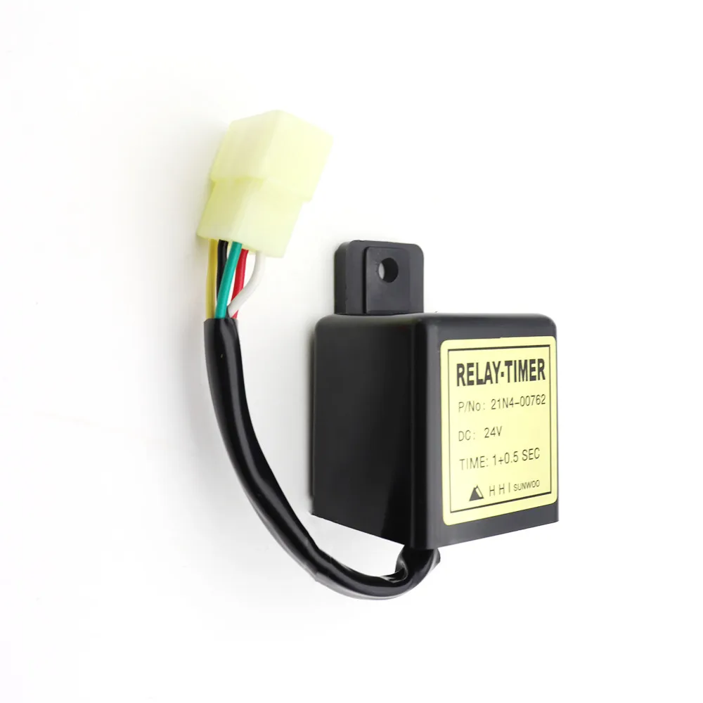 21N4-00762 21N400762 24V Relay Timer Fits for Hyundai R80-7 R210-7 R220-5 R220-7 R220-9 R225-7 Excavator