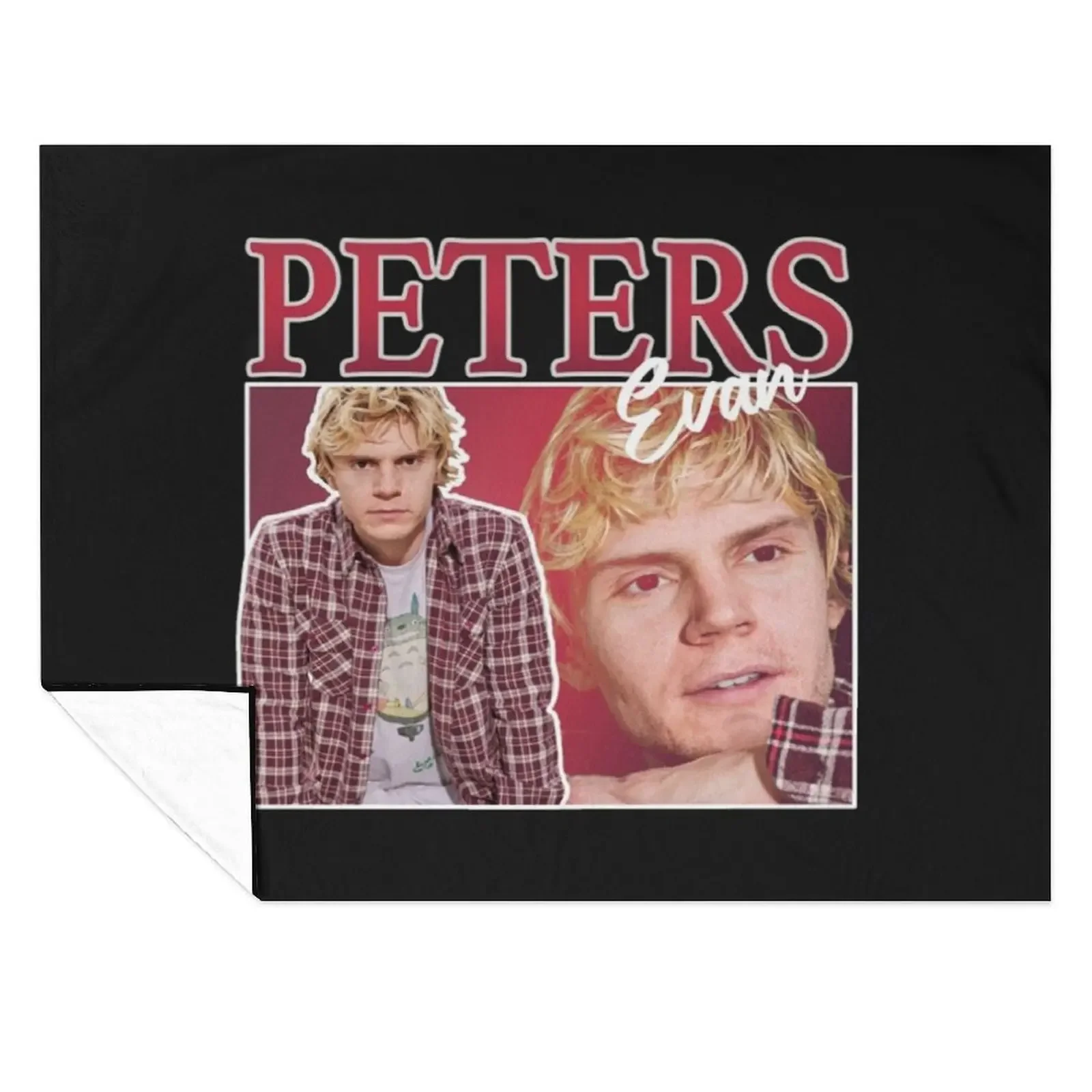 

Evan Peters Retro Throw Blanket Hairys valentine gift ideas Luxury Brand heavy to sleep Blankets