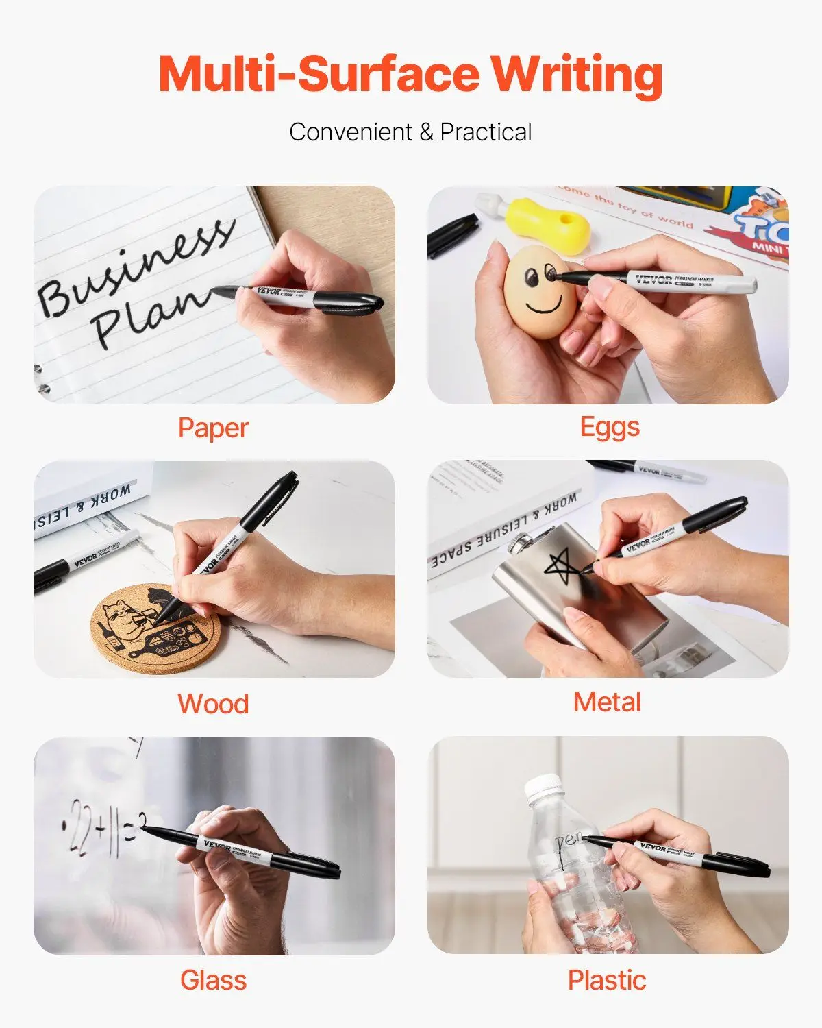 مجموعة أقلام تحديد دائمة سوداء مكونة من 36 قطعة مع أطراف رفيعة وحبر مقاوم للماء وسريع الجفاف لعلامات متينة وحادة #5