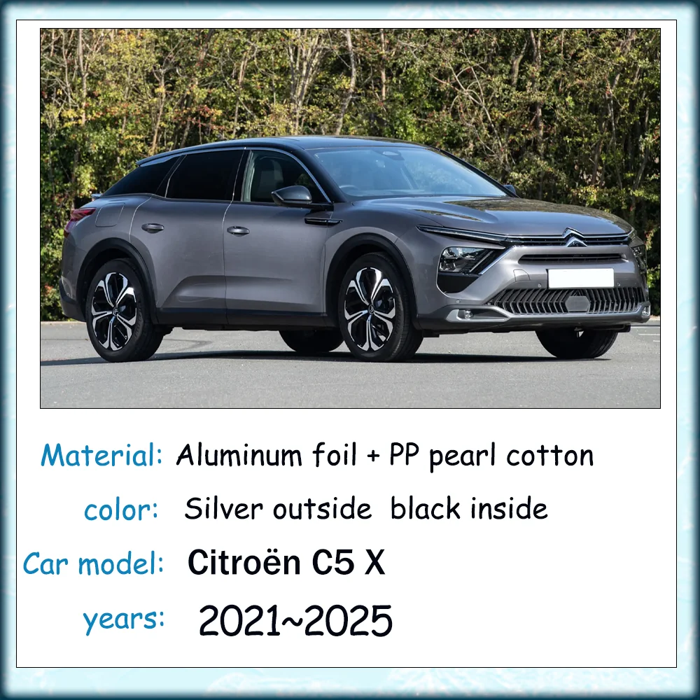 

Для Citroën C5 X 2021 ~ 2025 2022 2023 2024 автомобильный люминесцентный козырек на боковое окно, солнцезащитный козырек на лобовое стекло, аксессуары для зонта