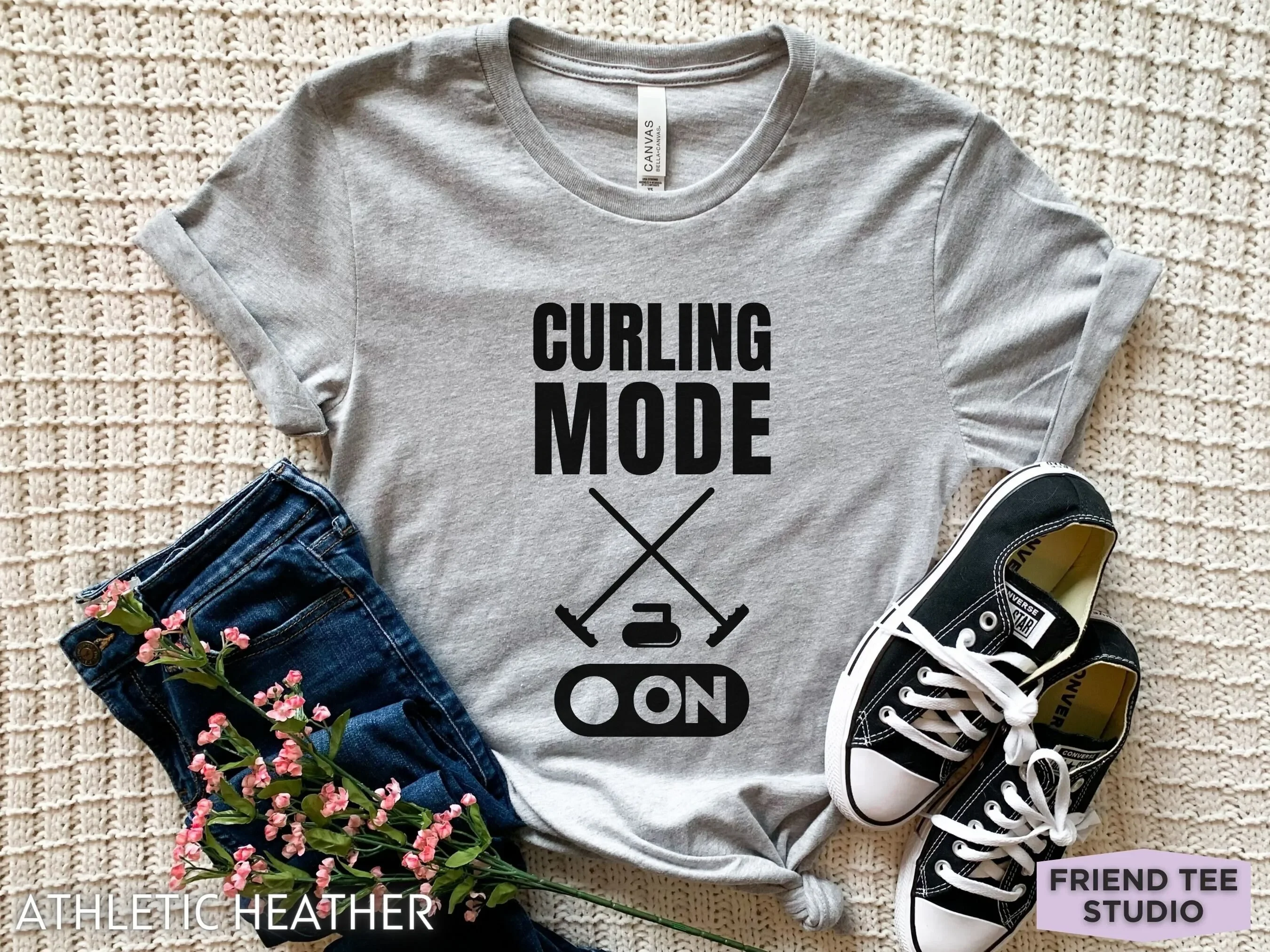 Curling T Shirt Curler For Funny Team Player Sport Competition