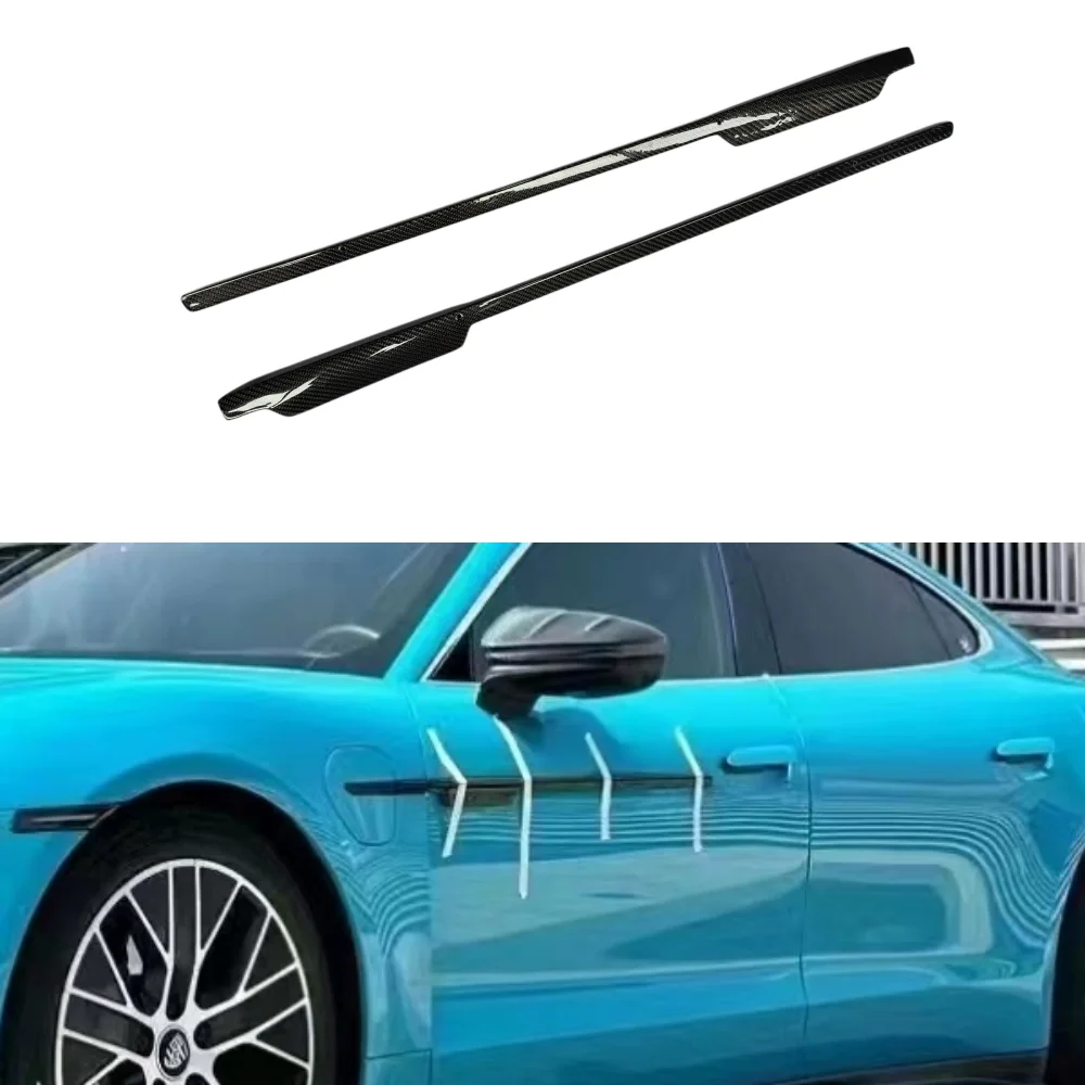 Suitable for Porsche Taycan Upgrade M-style Carbon Fiber Door Panel Decorative Strip Body Kit Car Customization Kit Car Tools