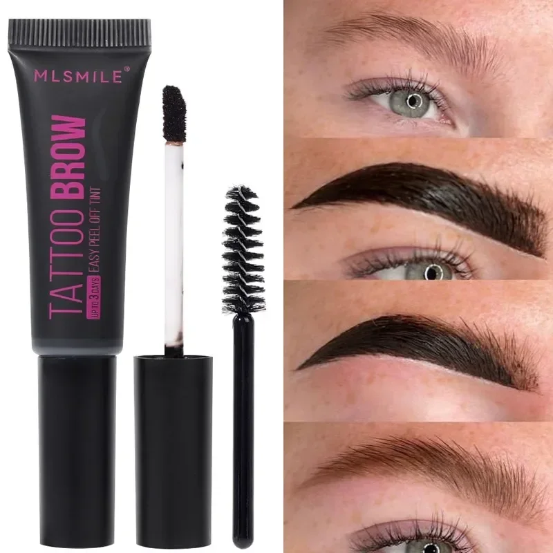 Crema para cejas a prueba de sudor, Gel impermeable semipermanente, duradero, tinte para cejas, tatuaje, maquillaje cosmético