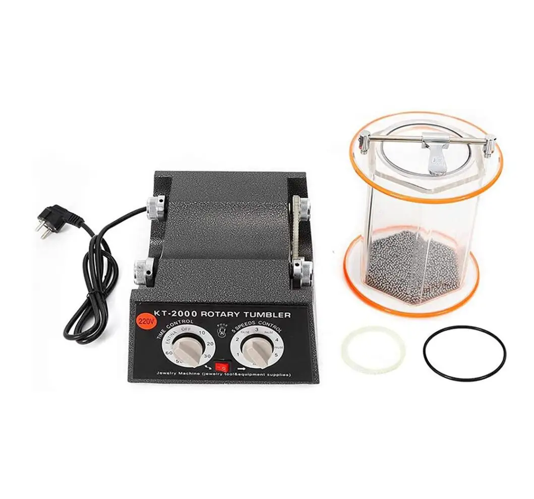 

5Kg Rotary Tumbler Surface Polisher Jewelry Drum Polishing Machine KT2000 Tumbling Mini-Tumbler Finishing Tools