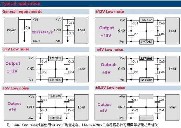 3-18V to Positive and Negative -5V-6V-9V-12V-15V-24 Boost Module ADC Power Supply DD1718PA