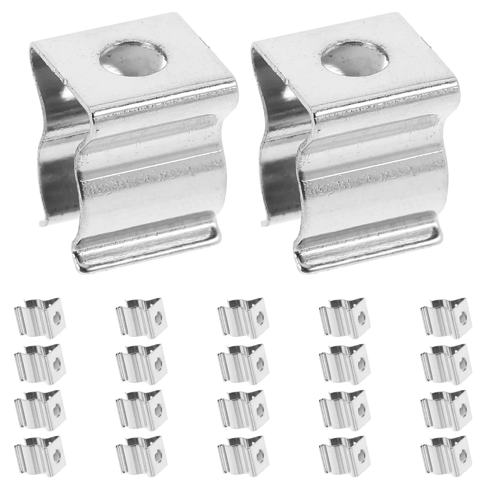 20 pinces de fixation pour tubes en acier inoxydable, support de tube rond, maintien sécurisé, installation facile, utilisation à domicile et en atelier