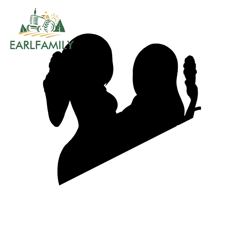 EARLFAMILY Tsuyu Asui Car Stickers Himiko Toga Decoration Beautiful High Quality Car Sunscreen Wiper Door Window Laptop Stickers