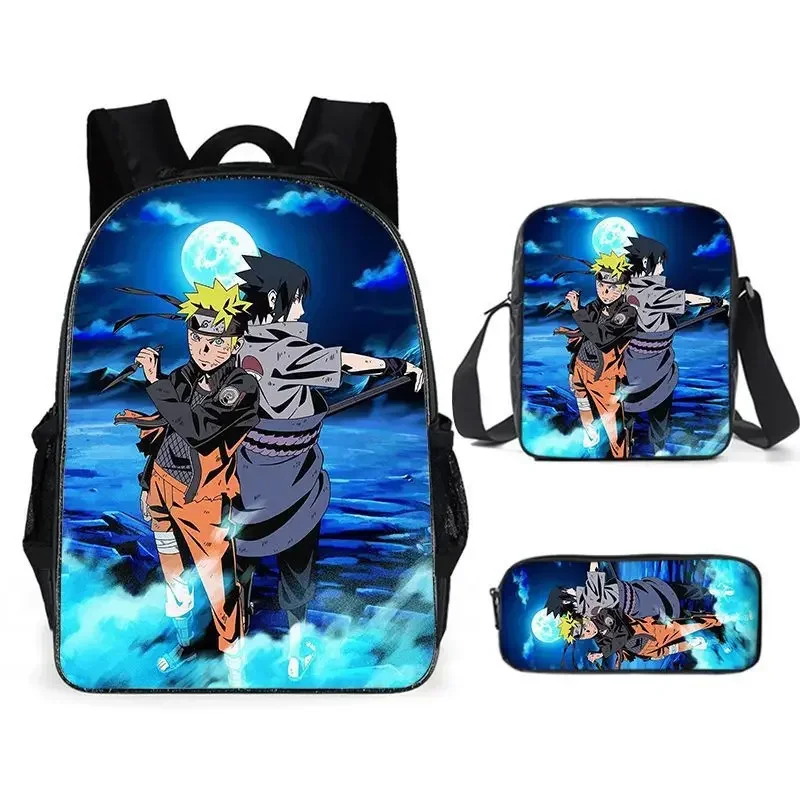 HOT NARUTO Naruto Primary and Middle School Students Schoolbag Boys Girls Anime Cartoon School Bag Mochila Children\'s Gifts