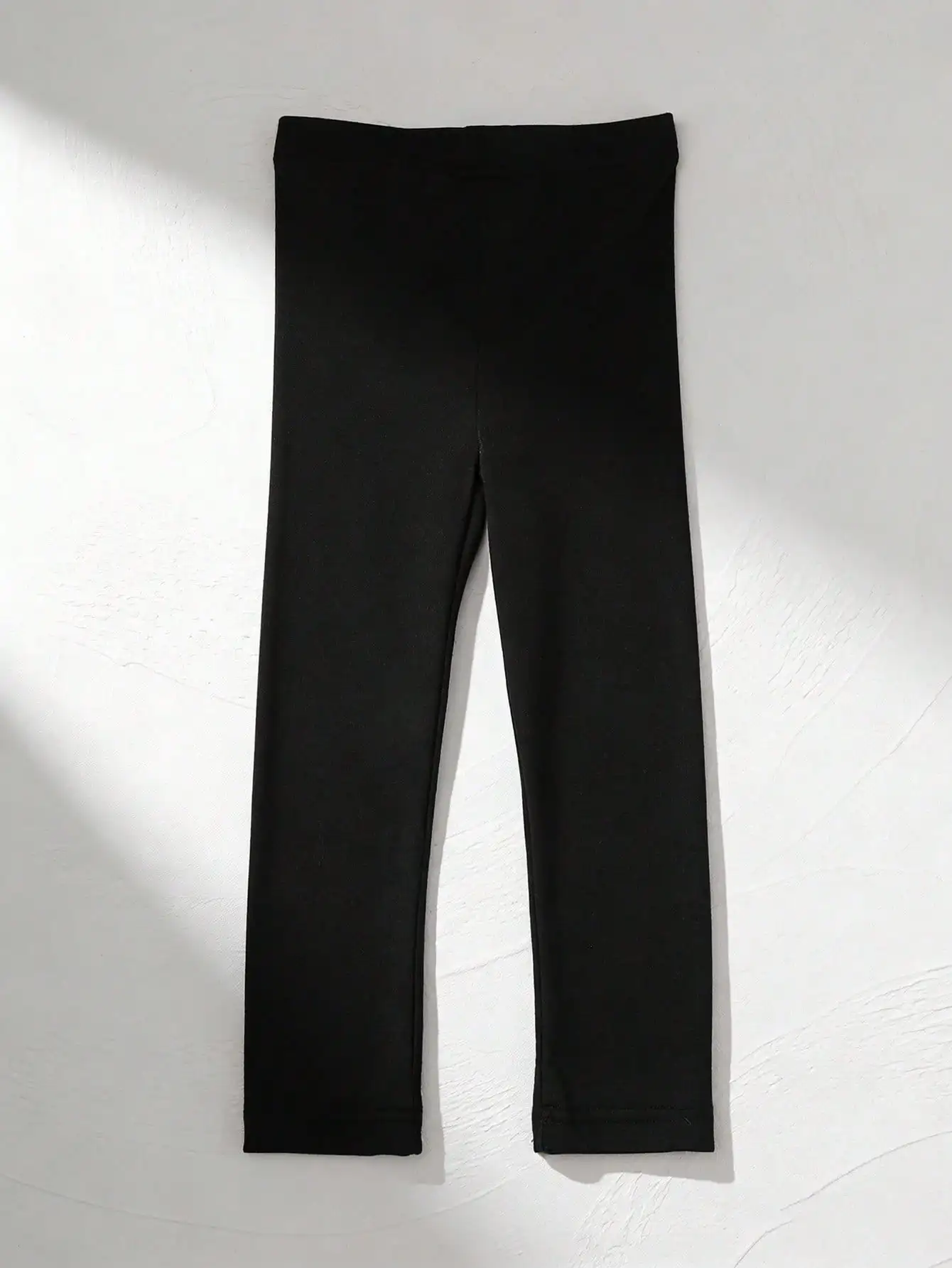 2 Paar Frühlings- und Sommer-Leggings für Mädchen, einfarbig, mit Herz-Aufdruck, weiche Stretch-Knöchelhose für Kinder, lässige Alltagskleidung, Kinderhose – Detail 8