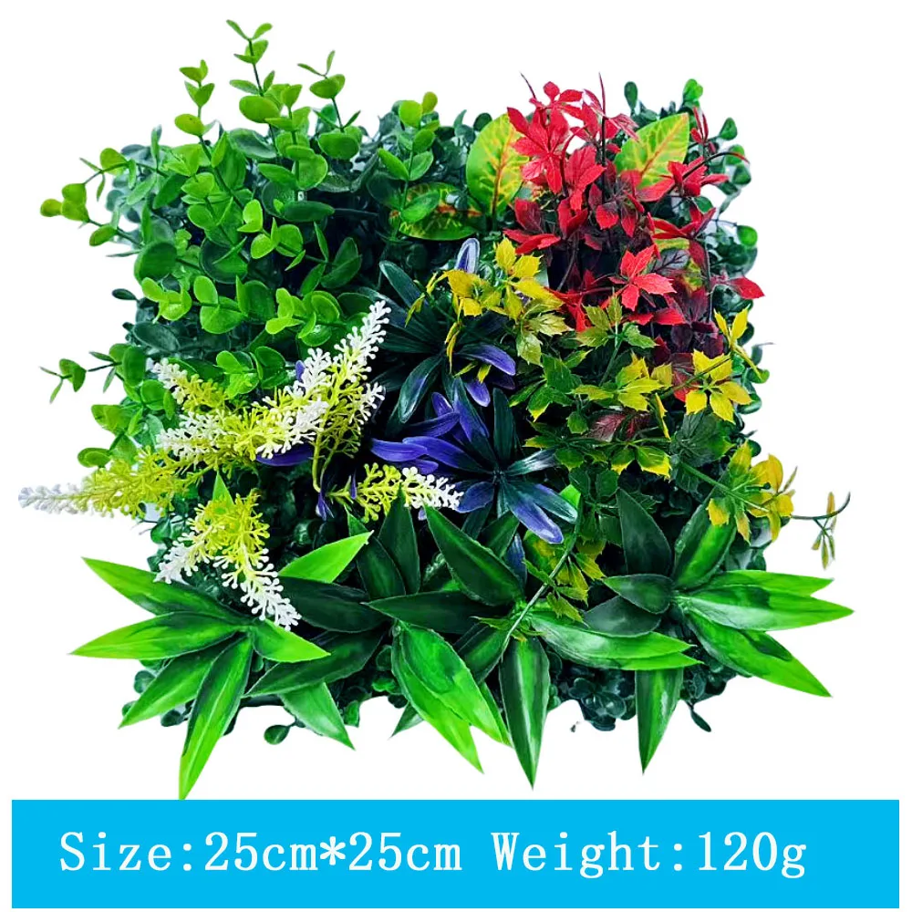 

25CM*25CM Artificial Plants Lawn Artificial Green Plant Wall Lawn Fake Turf Fake Flowers Wedding Decoration Room Home Decoratio
