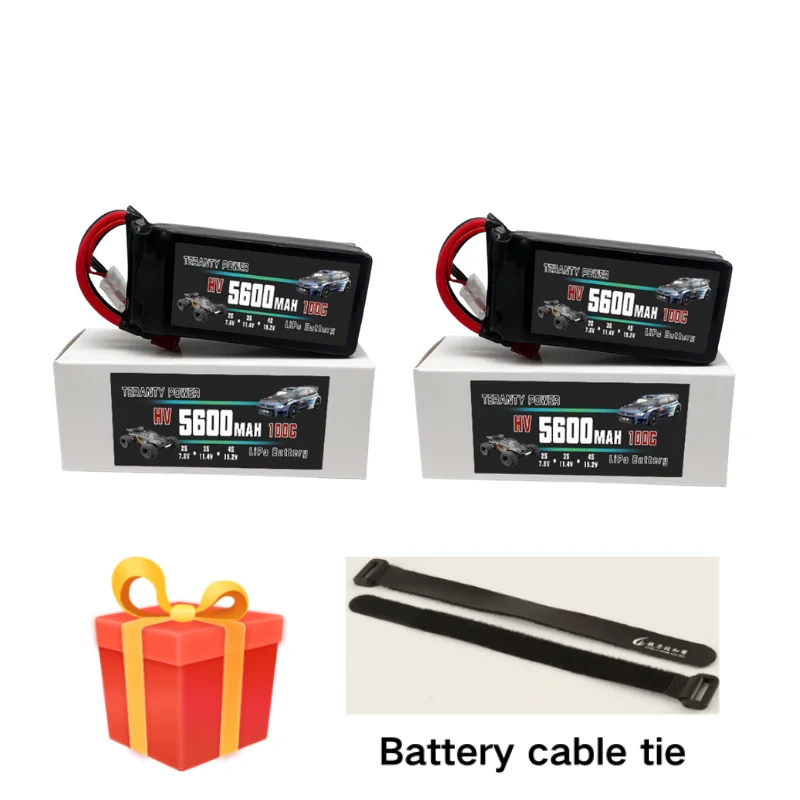 1/2/4pcs TERANTY 3S 5600mAh Lipo Batterij 11.4V 100C met T Plug voor Hyper go MJX RC Auto Buggy Truck FPV Drone RC Model Onderdelen