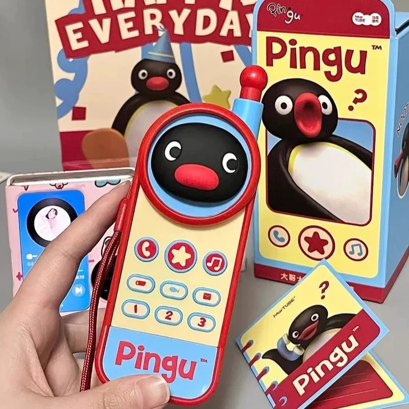New Pingu Portable Bluetooth Speaker Toy Model Recording Function Home Decoration Gift For Girl Birthday Desktop Ornaments view 6