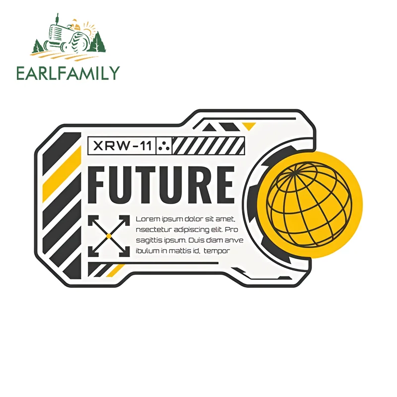 EARLFAMILY Modern Sense Warning Car Stickers Sign Slap Waterproof Sunscreen Decal Fashion Storage Flask Surfboard Graphics