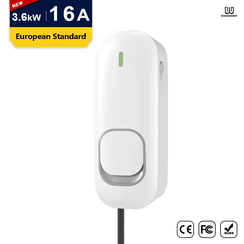 WISSENERGY Carregador de parede elétrico, Carregador de carro EV, EVSE, Wallbox elétrico, Estação de carregamento rápido AC, 3.6kW, 32A ajustável, fabricante OEM ODM