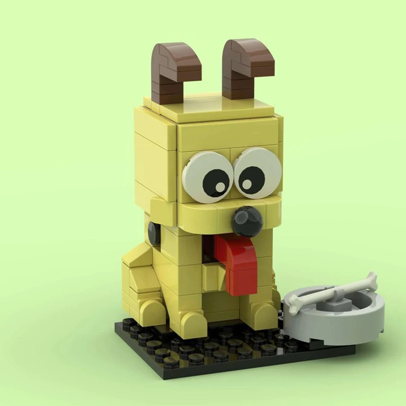 

124 шт. MOC Odiess (Greedy Orange Cat) Brickheadz Строительные блоки Рождественский подарок Лучшие идеи подарков на день рождения для детей и творчества