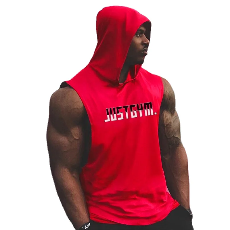 

Бренд Muscleguys, летняя дышащая футболка без рукавов с капюшоном для спортзала, фитнеса, бодибилдинга