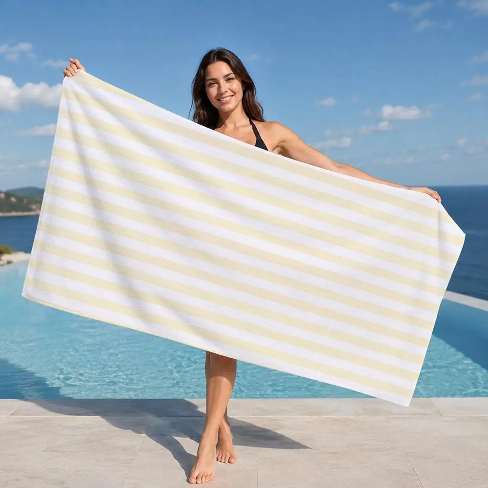 stripe ins Towel ultra-fine fiber quick drying absorbent towel, beach swimming vacation beach towel