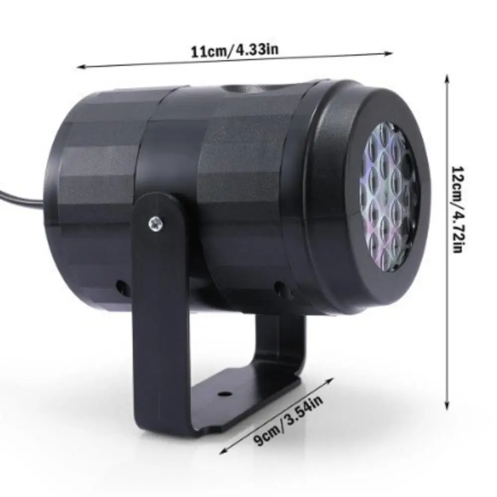 HD Рождественский фонарь с узором USB Тыквенный фонарь Рождественская вечеринка Крытый вращающийся проекционный свет в виде снежинки Проектор в виде снежинок