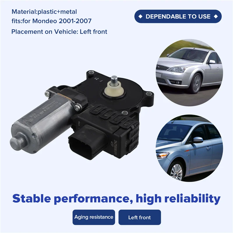 

A85E-двигатель стеклоподъемника Forford Mondeo 2001-2007, электродвигатель стеклоподъемника, электрические передние окна 1S7114A389AA 1S71-14A389-AA слева