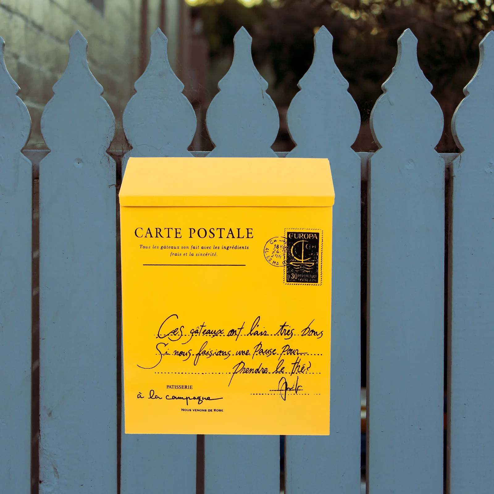 صندوق بريد حديدي مثبت على الحائط على الطراز القديم صندوق بريد معدني بقفل للمنزل والمكتب منظم صندوق السقوط