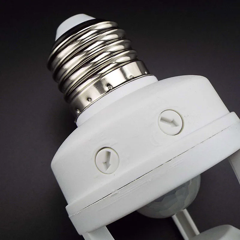 Infrared Motion Sensor E27 power plug LED Lamp Base Socket Adapter Holder Light Control Switch Bulb 110V-240V PIR Induction
