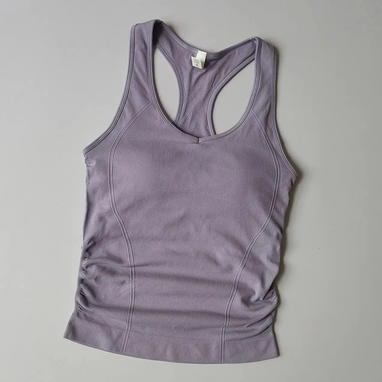 Women Integrated Racerback Sports Tank Top Elastic Shockproof Fitness Running Yoga Pilates Training Workout Top For Women