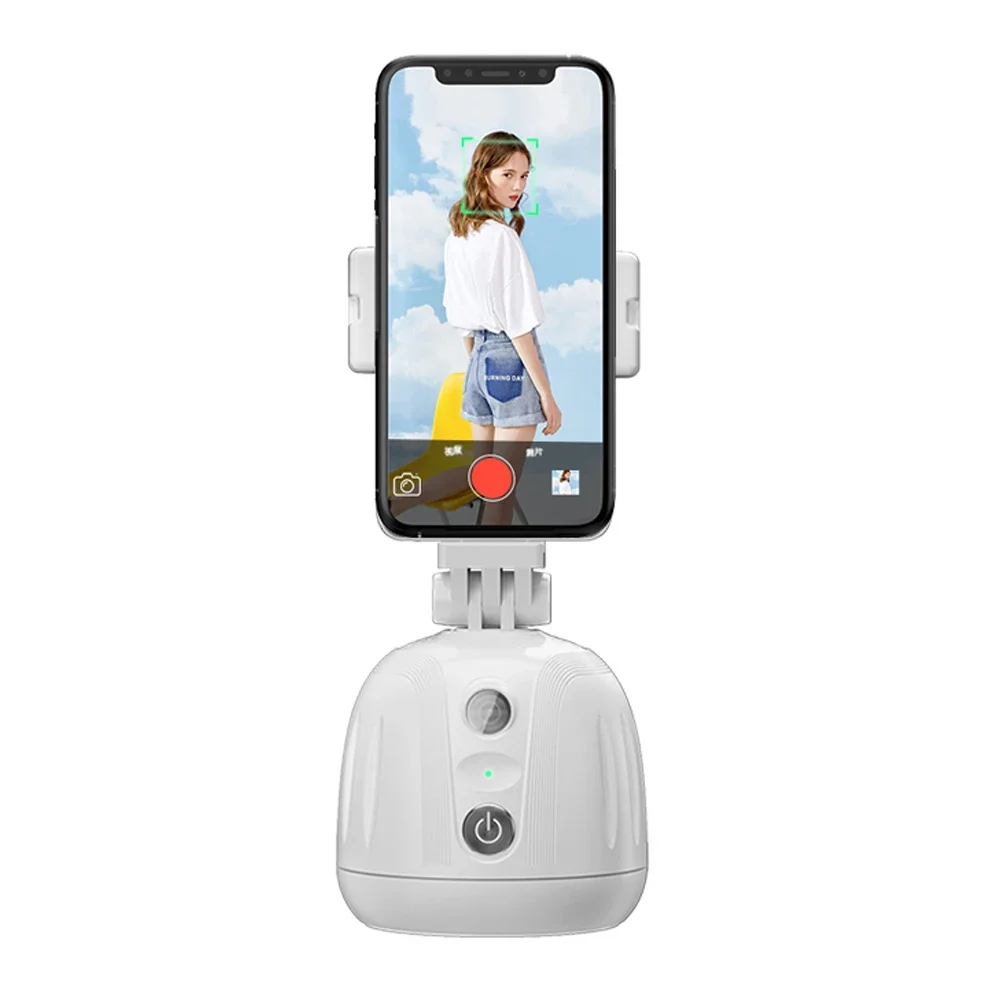 

Hot Selling 360 Rotation Smart Camera Stand Auto Face Object Tracking Phone Holder with Mounts Tripod Feature