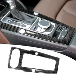 Car Center Gear Shift Frame Cover Sticker For Audi A3 S3 RS3 8V 14-19 LHD Car Console Gearshift Styling Carbon Fiber Sticker