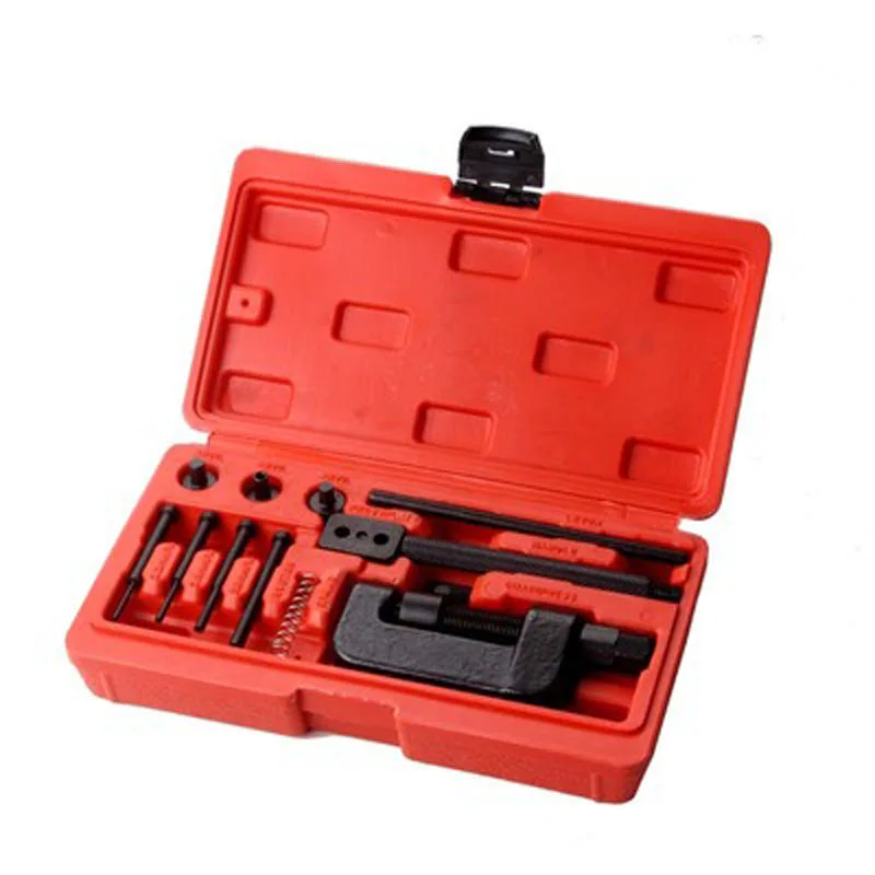 

Motorcycle Bike Chain Breaker Splitter Link Riveter Universal Bikes Riveting Tool Set Cycling Accessories with Carry Box.