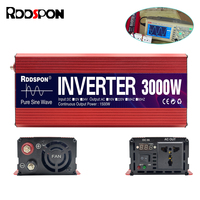 RDDSPON Pure Sine Wave Inverter 12V 24V 110V 220V 1000W 1600W 2200W 3000W Power Inverter Home Car Converter Solar Energy