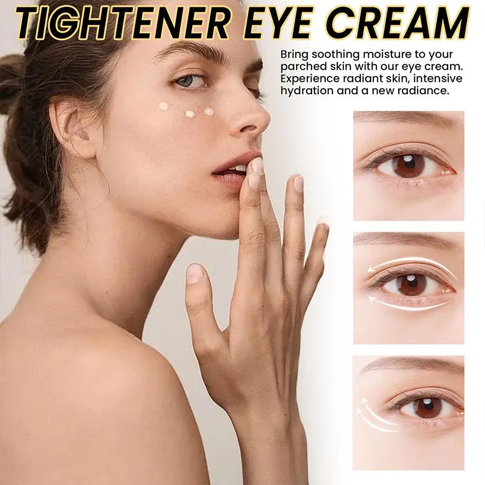 Crème raffermissante instantanée pour les yeux, réapprovisionnement en humidité, décoloration des poches et cernes