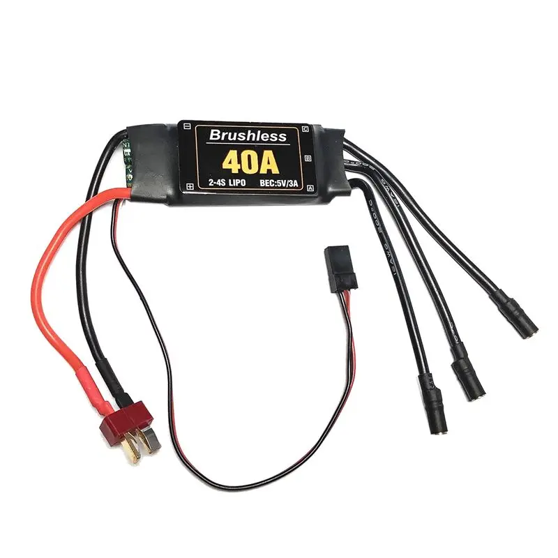 

Бесколлекторный регулятор скорости A28Q-2-4S 40A для дронов и авиамоделей, с разъемом T-типа, для радиоуправляемых FPV квадрокоптеров и вертолетов
