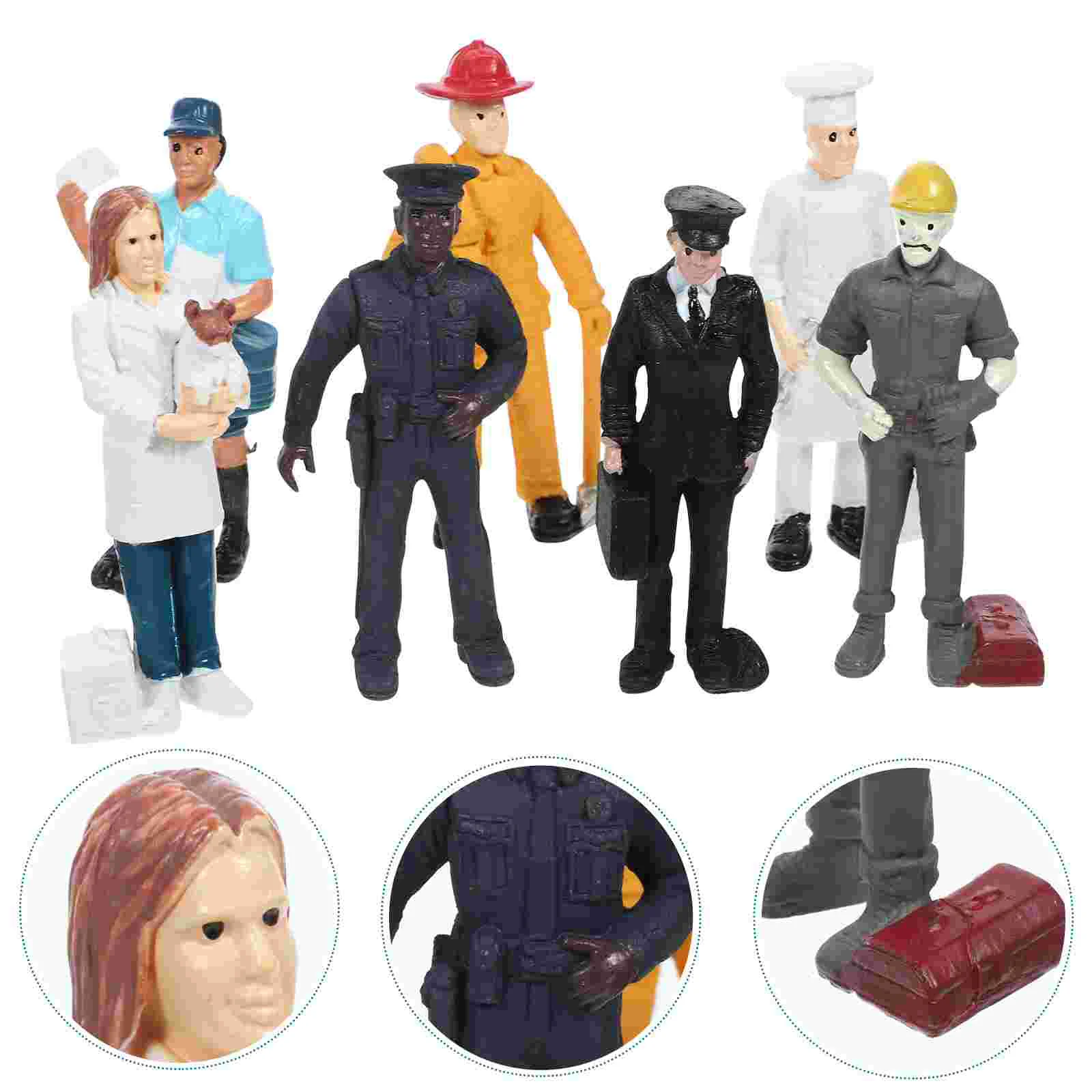 Toys Scene Decoration Construction Figures Models Scale Decors Painted Simulated Figurines Office