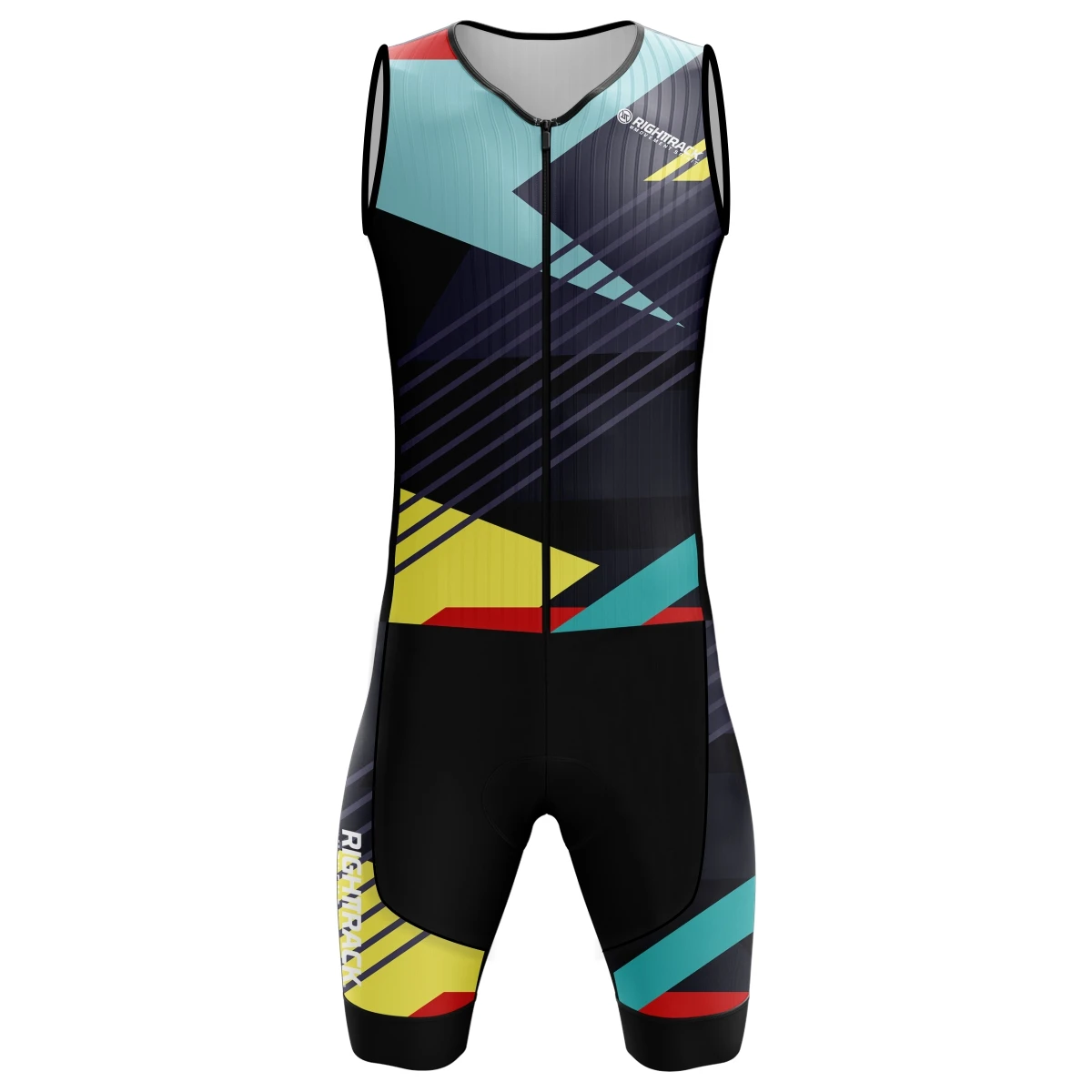 Righttrack Sport Triathlon Suit Men's Sleeveless Trisuit Cycling Skinsuit Running Speedsduit Swimming Jumpsuit Road Bike Sets