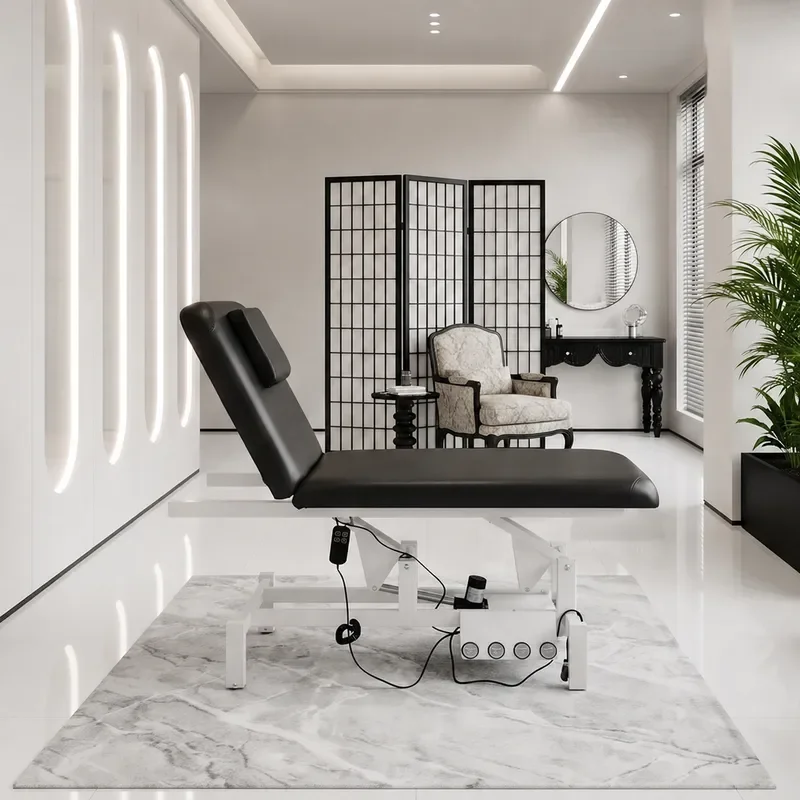 Electric Massage Bed with Foot Control for Physiotherapy Beauty TCM Eyelash Micro Treatment and Examination