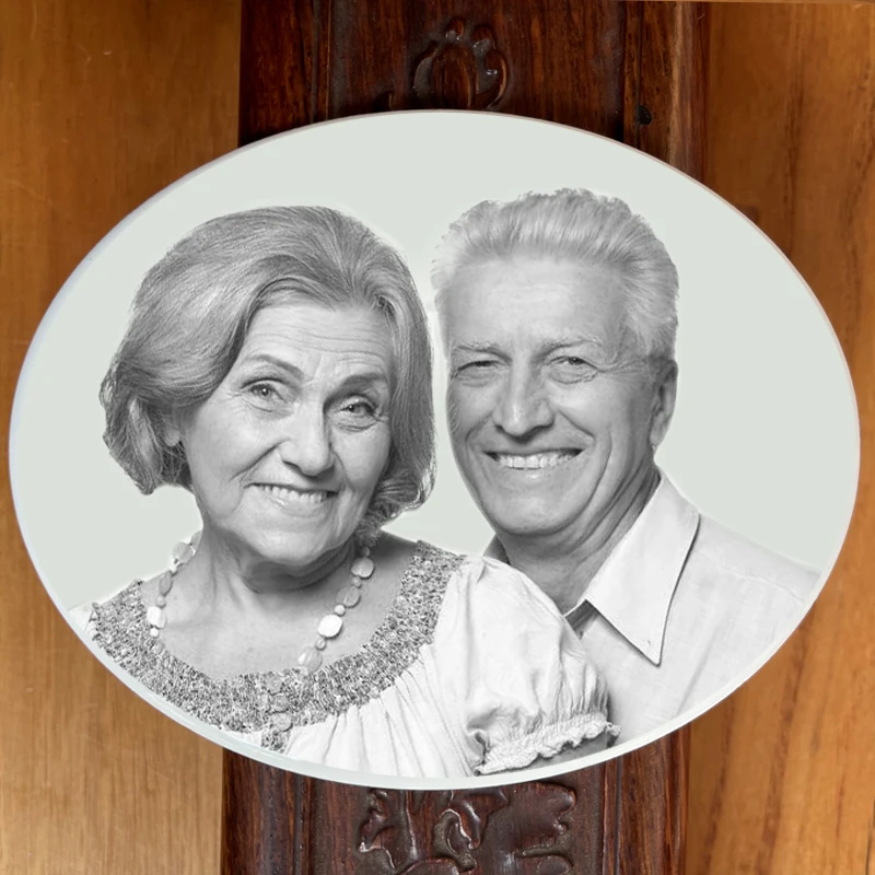 Foto commemorativa personalizzata pietra tombale in ceramica impermeabile immagine personalizzata in porcellana per la targa commemorativa della